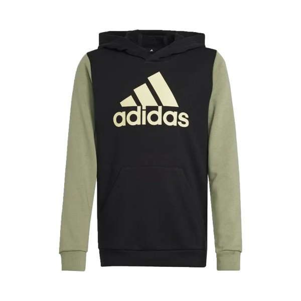 Adidas Sportswear Essentials Big Logo Hooded Εφηβικη Φουτερ Πρασινο - Μαυρο