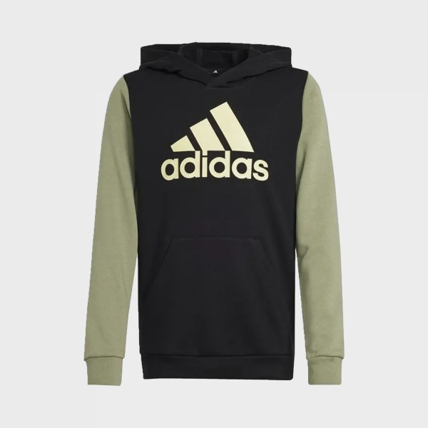 Adidas Sportswear Essentials Big Logo Hooded Εφηβικη Φουτερ Πρασινο - Μαυρο