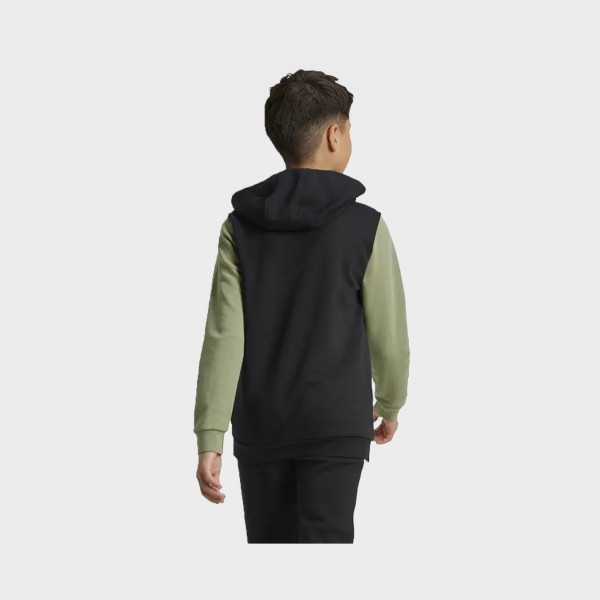 Adidas Sportswear Essentials Big Logo Hooded Εφηβικη Φουτερ Πρασινο - Μαυρο