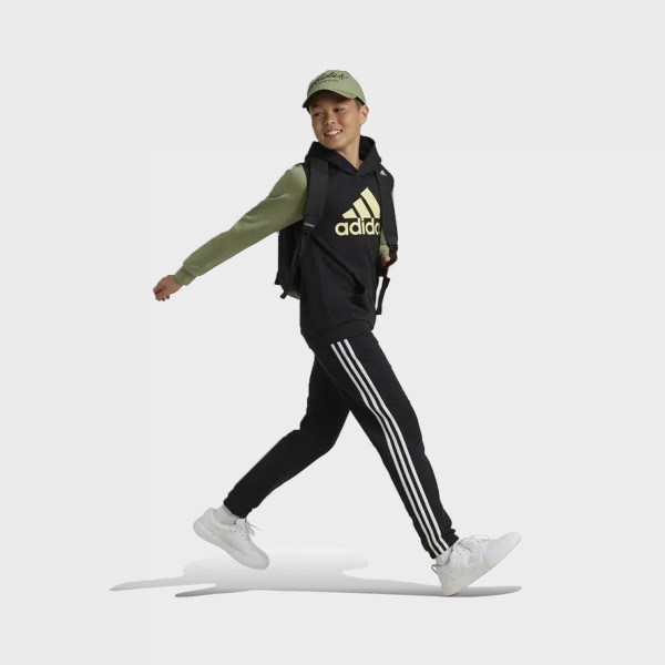 Adidas Sportswear Essentials Big Logo Hooded Εφηβικη Φουτερ Πρασινο - Μαυρο