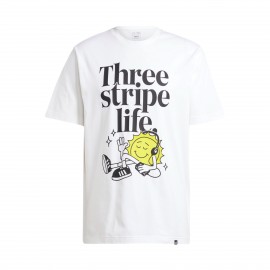 Adidas Sportwear Positivity Graphic Life Front Ανδρικη Μπλουζα Λευκη
