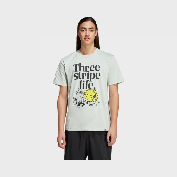 Adidas Sportwear Positivity Graphic Life Front Ανδρικη Μπλουζα Βεραμαν