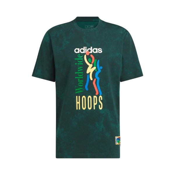 Adidas Worldwide Hoops AOP Graphic Ανδρικη Μπλουζα Πρασινη