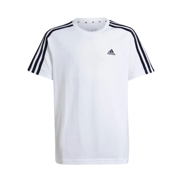 Adidas Sportswear 3 Stripes Boyfriend Fit Εφηβικη Μπλουζα Λευκη