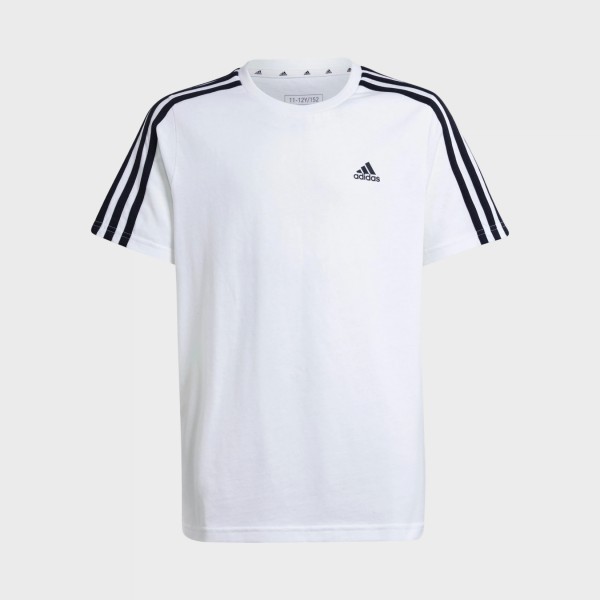 Adidas Sportswear 3 Stripes Boyfriend Fit Εφηβικη Μπλουζα Λευκη