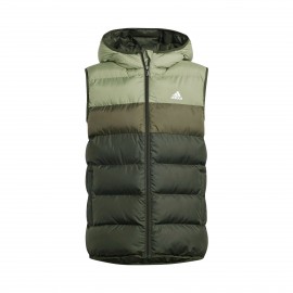 Adidas Sportswear SD Hooded Vest Παιδικο Αμανικο Μπουφαν Πρασινο