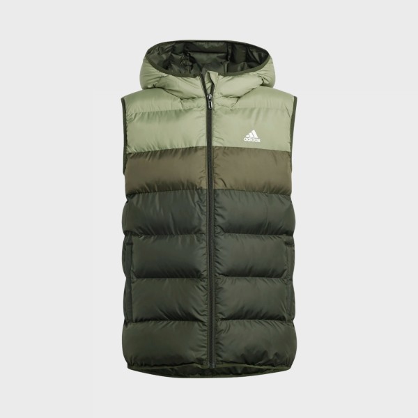 Adidas Sportswear SD Hooded Vest Παιδικο Αμανικο Μπουφαν Πρασινο