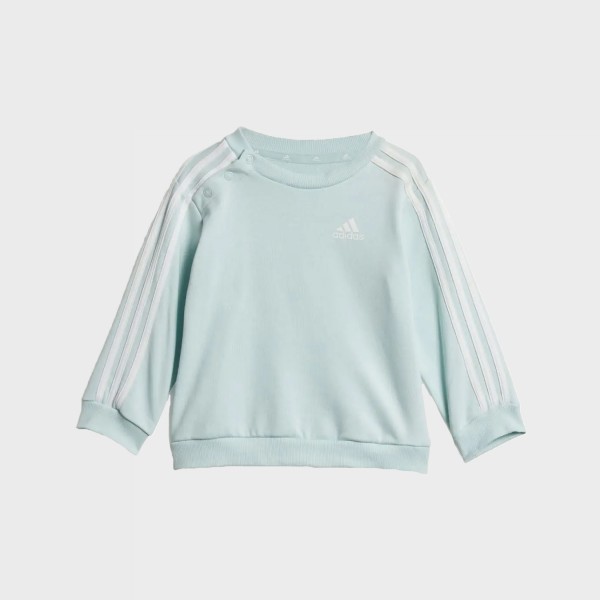 Adidas Essentials 2 Stripes Crew Neck Βρεφικο Σετ Ρουχων Μπλε - Γαλαζιο