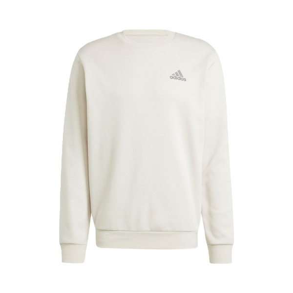 Adidas Sportswear Feel Cozy Chest Logo Crew Neck Ανδρικη Μπλουζα Ιβουαρ