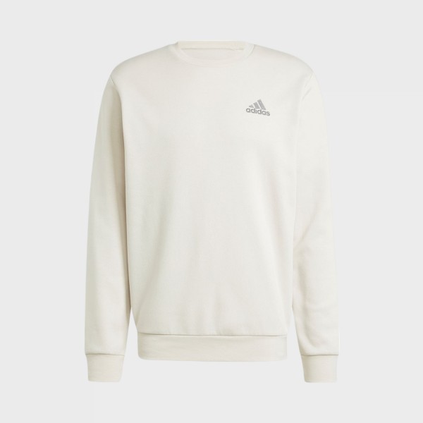 Adidas Sportswear Feel Cozy Chst Logo Crew Neck Ανδρικη Φουτερ Ιβουαρ