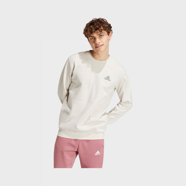 Adidas Sportswear Feel Cozy Chst Logo Crew Neck Ανδρικη Φουτερ Ιβουαρ