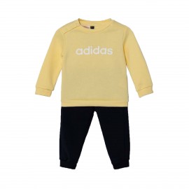 Adidas Sportswear Fleece Chest Logo Classic Βρεφικο Σετ Ρουχων Κιτρινο - Μαυρο
