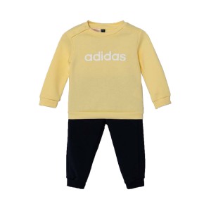 Adidas Sportswear Fleece Chest Logo Classic Βρεφικο Σετ Ρουχων Κιτρινο - Μαυρο