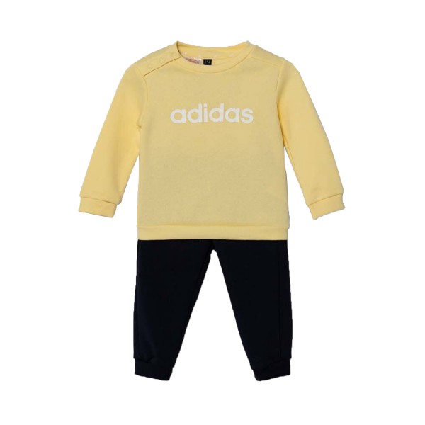 Adidas Sportswear Fleece Chest Logo Classic Βρεφικο Σετ Ρουχων Κιτρινο - Μαυρο