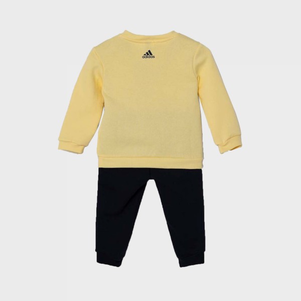 Adidas Sportswear Fleece Chest Logo Classic Βρεφικο Σετ Ρουχων Κιτρινο - Μαυρο