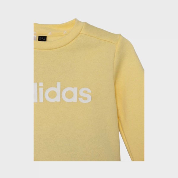 Adidas Sportswear Fleece Chest Logo Classic Βρεφικο Σετ Ρουχων Κιτρινο - Μαυρο