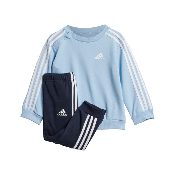 Adidas Sportwear 3 Stripes Crew Neck Βρεφικο Σετ Ρουχων Γαλαζιο - Μαυρο