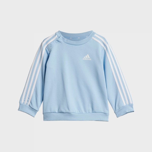 Adidas Sportwear 3 Stripes Crew Neck Βρεφικο Σετ Ρουχων Γαλαζιο - Μαυρο