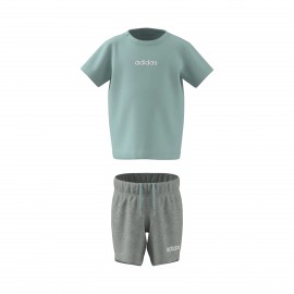 Adidas Sportswear T Set Knit Logo Βρεφικο Σετ Ρουχων Γκρι - Βεραμαν