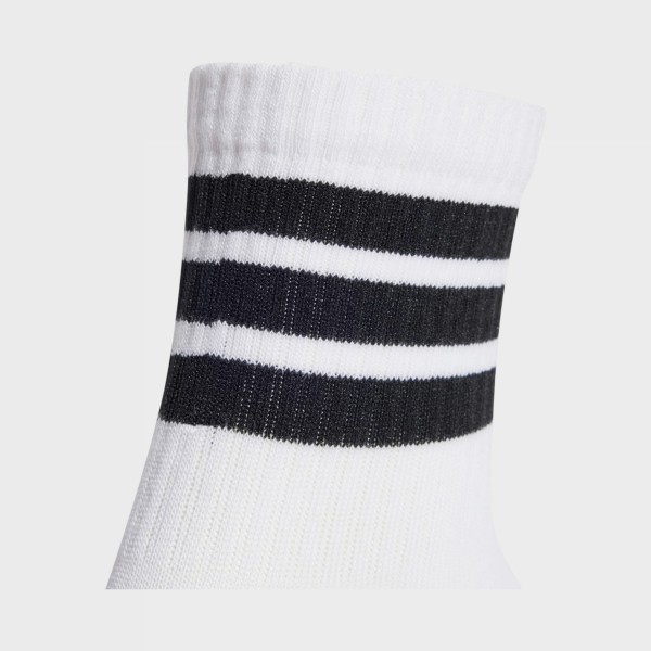 Adidas Performance Training Stripes 3 Ζευγη Unisex Καλτσες Λευκο - Μαυρο