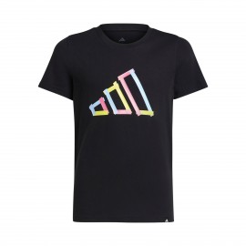 Adidas Sportswear Graphic Logo Bars Εφηβικη Μπλουζα Μαυρη