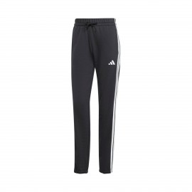 Adidas Sportswear 3 stripes French Terry Cuffed Γυναικειο Παντελονι Μαυρο