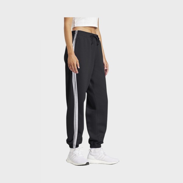 Adidas Sportswear 3 stripes French Terry Cuffed Γυναικειο Παντελονι Μαυρο