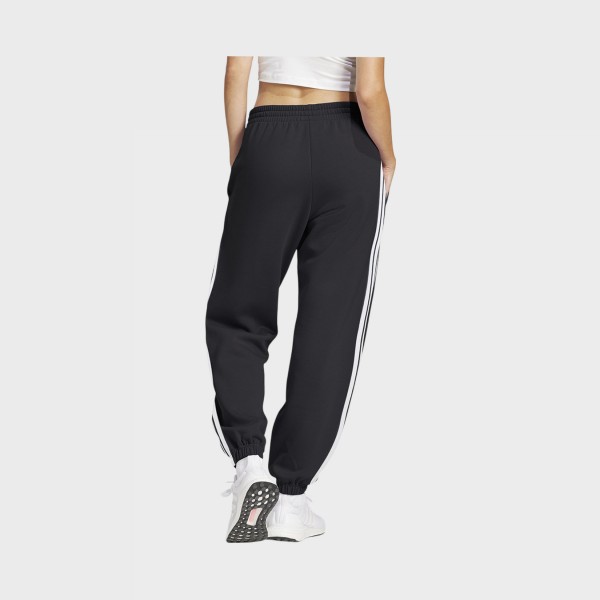 Adidas Sportswear 3 stripes French Terry Cuffed Γυναικειο Παντελονι Μαυρο
