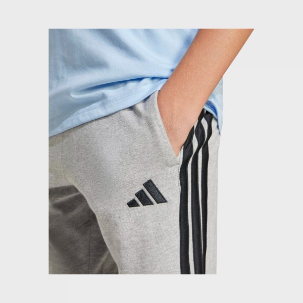 Adidas Essentials 3 Stripes Knee Length Εφηβικη Βερμουδα Γκρι - Μαυρο