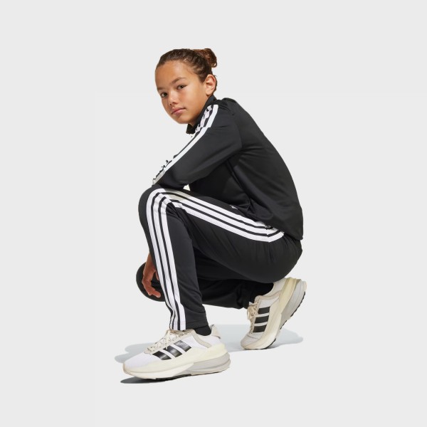 Adidas Sportwear 3 Stripes Neck Tracksuit Εφηβικο Σετ Ρουχων Μαυρο 