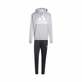 Adidas Sportswear French Terry Hooded Logo Ανδρικο Σετ Ρουχων Μαυρο - Γκρι