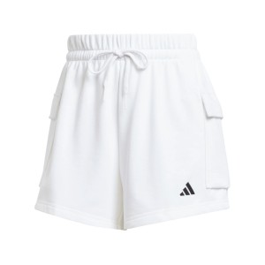 Adidas Essentials Small Logo Cargo French Terry Γυναικειο Σορτς Λευκο