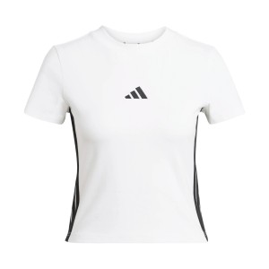 Adidas Sportswear Baby 3 Stripes Slim Fit Γυναικεια Μπλουζα Λευκη