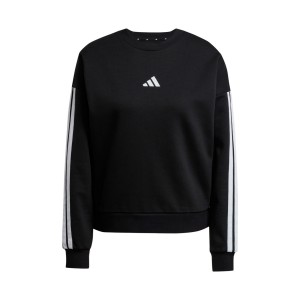 Adidas Sportswear 3 Stripes Sleeve Fleece Γυναικεια Φουτερ Μαυρη