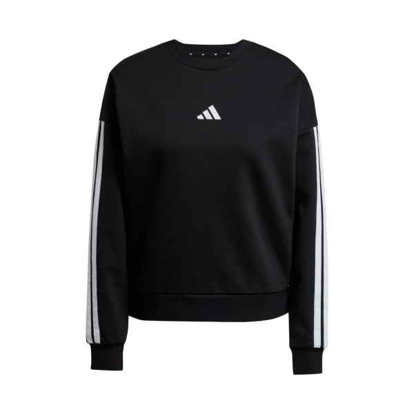 Adidas Sportswear 3 Stripes Sleeve Fleece Γυναικεια Φουτερ Μαυρη