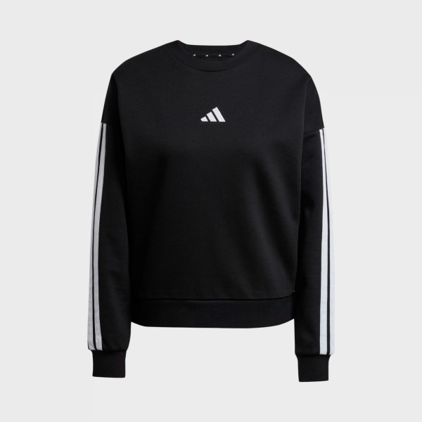 Adidas Sportswear 3 Stripes Sleeve Fleece Γυναικεια Φουτερ Μαυρη