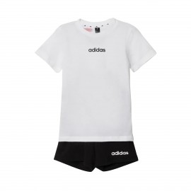 Adidas Linear 160 T Set  Βρεφικο Σετ Ρουχων Λευκο - Μαυρο