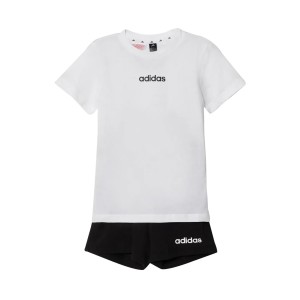 Adidas Linear 160 T Set  Βρεφικο Σετ Ρουχων Λευκο - Μαυρο