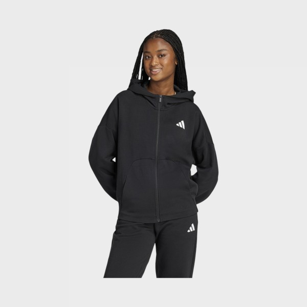 Adidas Performane Future Icons Small Logo Hooded Γυναικεια Ζακετα Μαυρη