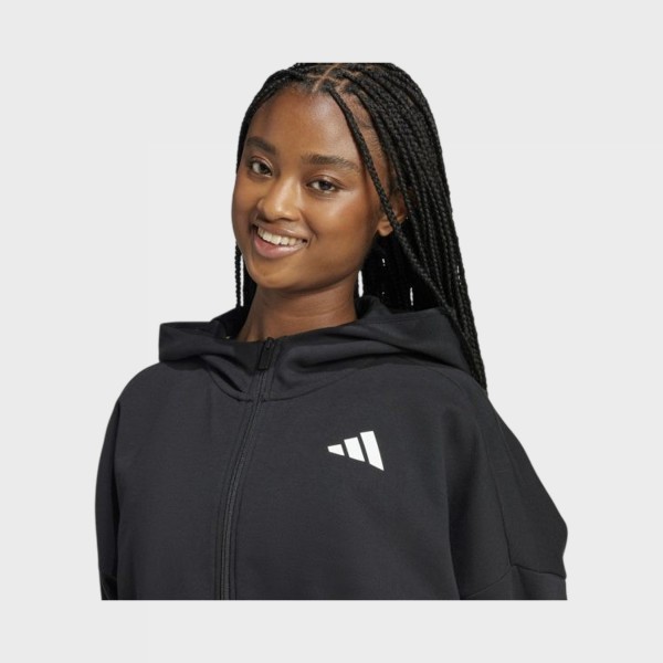 Adidas Performane Future Icons Small Logo Hooded Γυναικεια Ζακετα Μαυρη