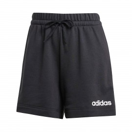 Adidas Essentials Linear French Terry Logo Γυναικεια Βερμουδα Μαυρη