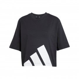 Adidas Essentials Big Logo Boyfriend Loose Γυναικεια Μπλουζα Μαυρη