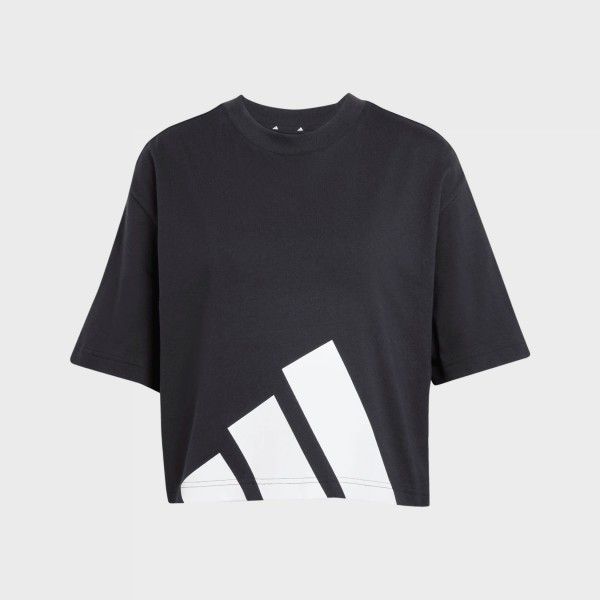 Adidas Essentials Big Logo Boyfriend Loose Γυναικεια Μπλουζα Μαυρη