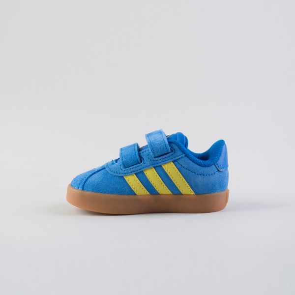 Adidas VL Court 3.0 Suede Stripes Βρεφικο Παπουτσι Μπλε - Κιτρινο