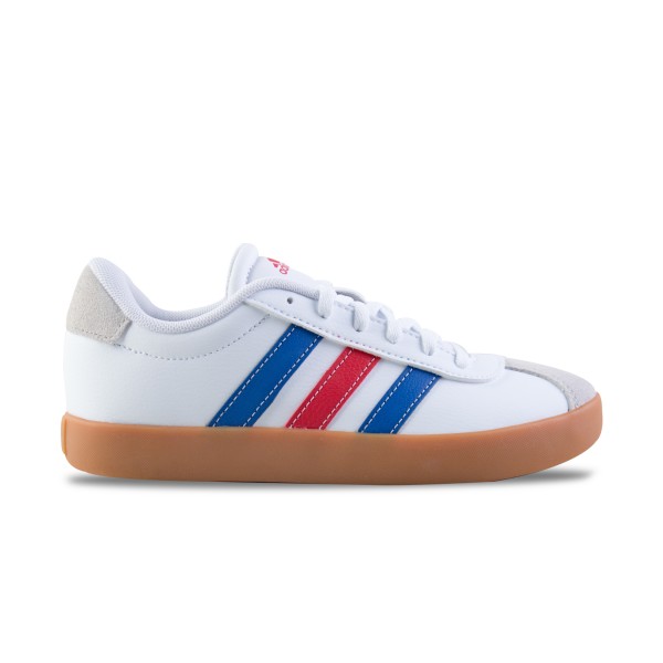 Adidas Court 3.0 VL 3 Stripes Low Εφηβικο Παπουτσι Λευκο - Μπλε