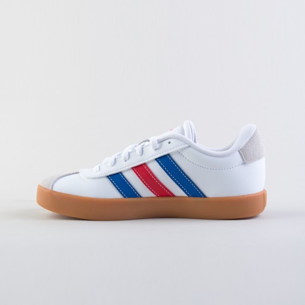 Adidas Court 3.0 VL 3 Stripes Low Εφηβικο Παπουτσι Λευκο - Μπλε