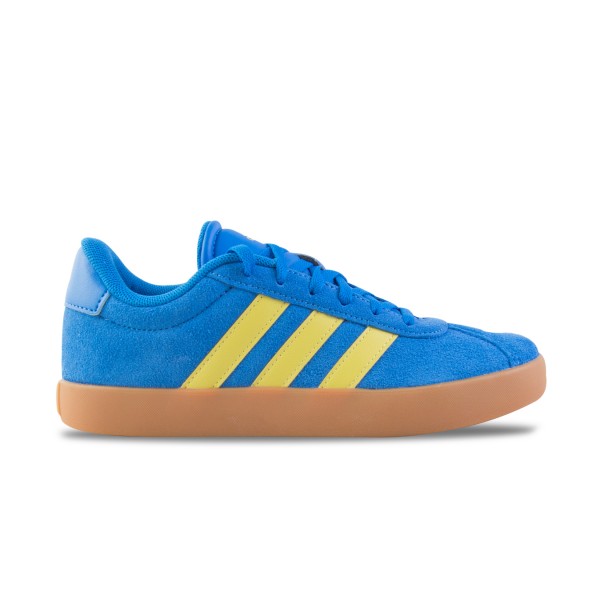 Adidas VL Court 3.0 Low 3 Stripes Εφηβικο Unisex Παπουτσι Μπλε - Κιτρινο