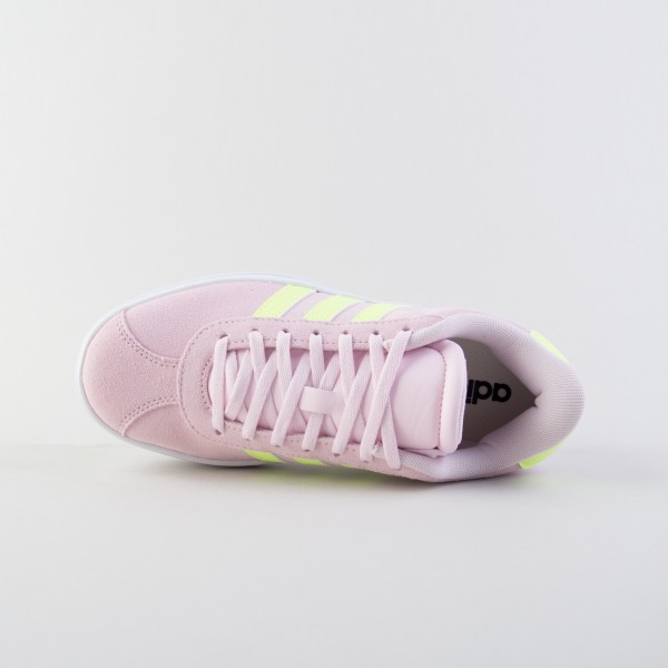 Adidas VL Court Bold Junior Suede 3 Stripes Γυναικειο Παπουτσι Ροζ - Κιτρινο