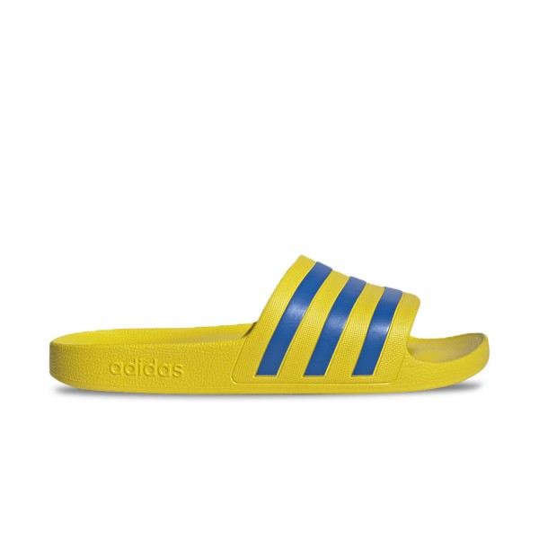 Adidas Adilette Aqua 3 Stripes Classic Unisex Παντοφλα Κιτρινο - Μπλε