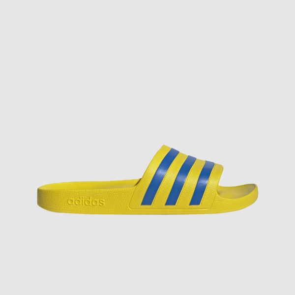 Adidas Adilette Aqua 3 Stripes Classic Unisex Παντοφλα Κιτρινο - Μπλε